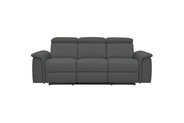 Sofa 3-seter Pareli Grå, PU, Elektrisk recliner - Grå, PU, Elektrisk recliner - Møbler - Sofaer - Sofa 3 seter