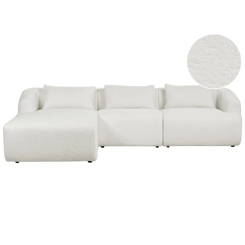 3-seters sofa Svansele, Hvit/Høyrevendt