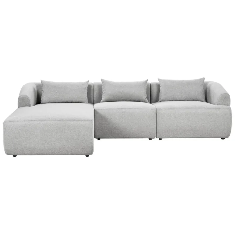 3-seters sofa Svansele, Lysegrå/Høyrevendt