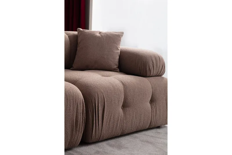 Belgin Boblende Divansofa 3-seter 315 cm - Brun - Møbler - Sofaer - Modulsofaer - Komplett modulsofa