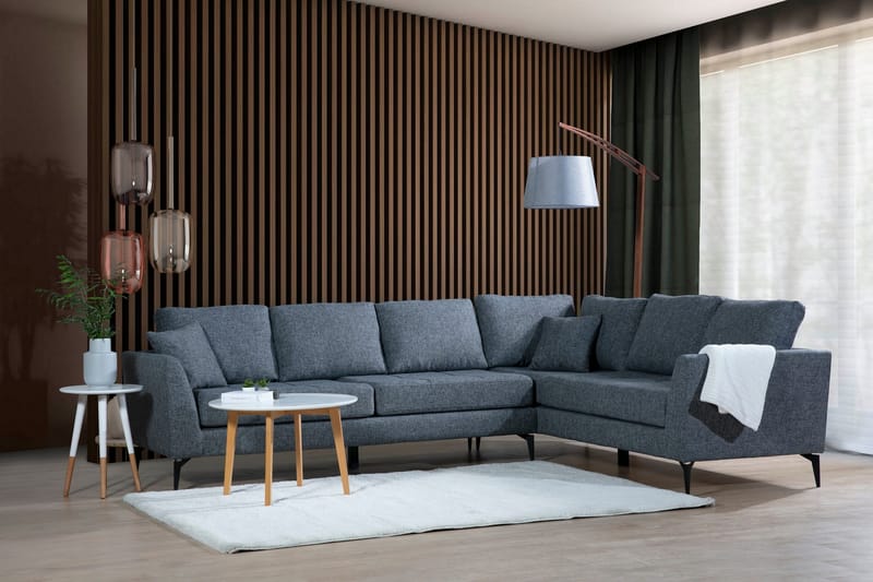 Bouchelle Hjørnesofa med Divan Høyre - Grå - Møbler - Sofaer - Hjørnesofa