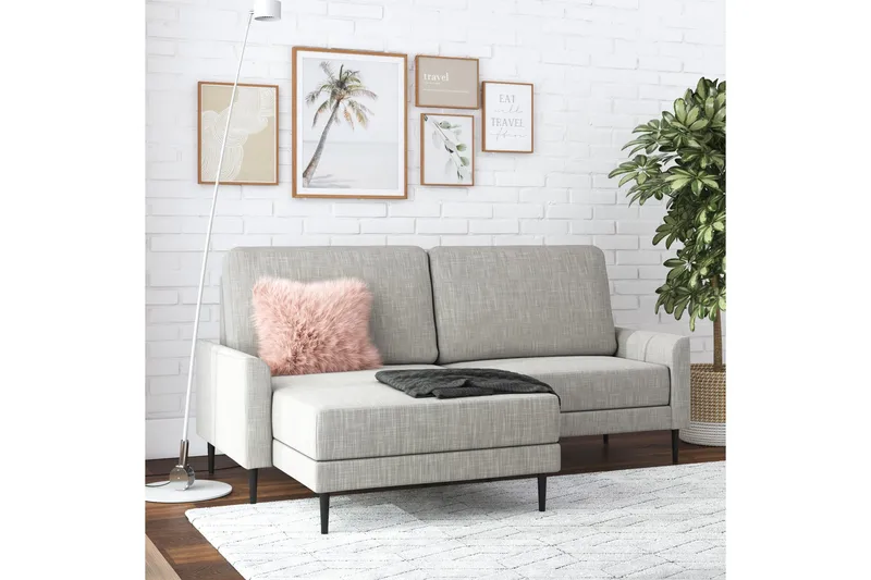 Brynjar Sofa - Grå - Møbler - Sofaer - Sofa med sjeselong