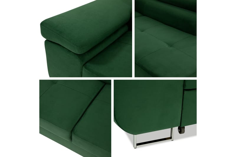 Gabina Sofa med Sjeselong 3-seter - Rød - Møbler - Sofaer - Sovesofaer