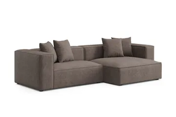 Havana 3-seters Lav Sofa med vendbar divan - Brun - Møbler - Sofaer - Sofa med sjeselong