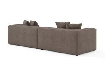 Havana 3-seters Lav Sofa med vendbar divan - Brun - Møbler - Sofaer - Sofa med sjeselong