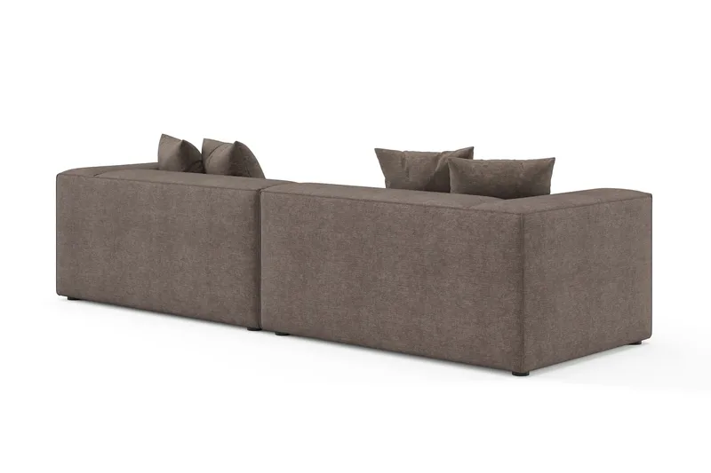 Havana 3-seters Lav Sofa med vendbar divan - Brun - Møbler - Sofaer - Sofa med sjeselong