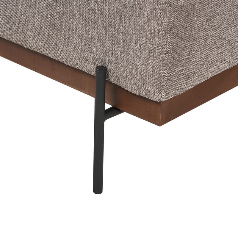Hjørnesofa Mariferd - Lys brun, svart, mørkt tre/Venstrevendt - Møbler - Sofaer - Sofa med sjeselong
