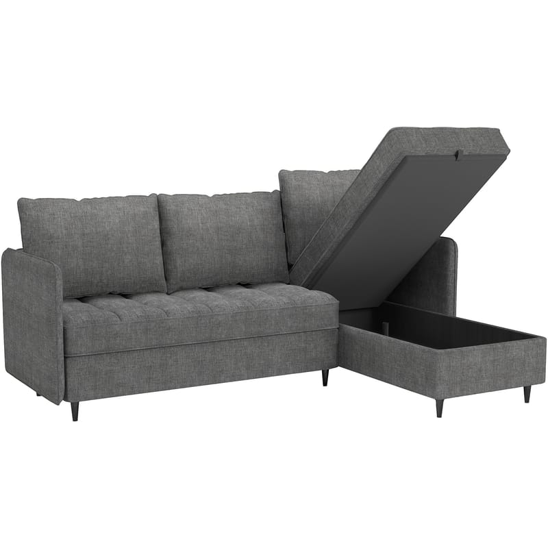 Lindhus Sofa med Divan 3-seter - Grå - Møbler - Sofaer - Sofa med sjeselong
