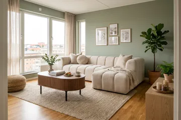 Marlow 3-seters boblete divansofa høyre - Beige - Møbler - Sofaer - Sofa med sjeselong