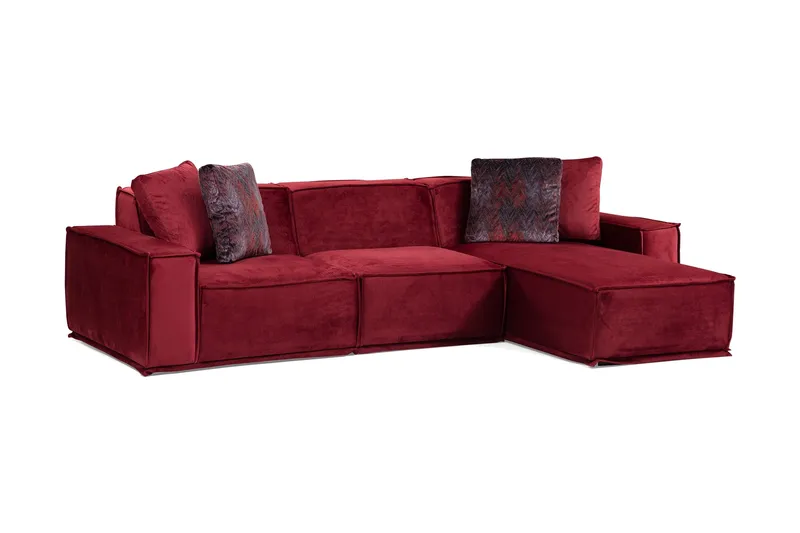 Nightcap Sofa m. Divan 4-seters, Burgundy
