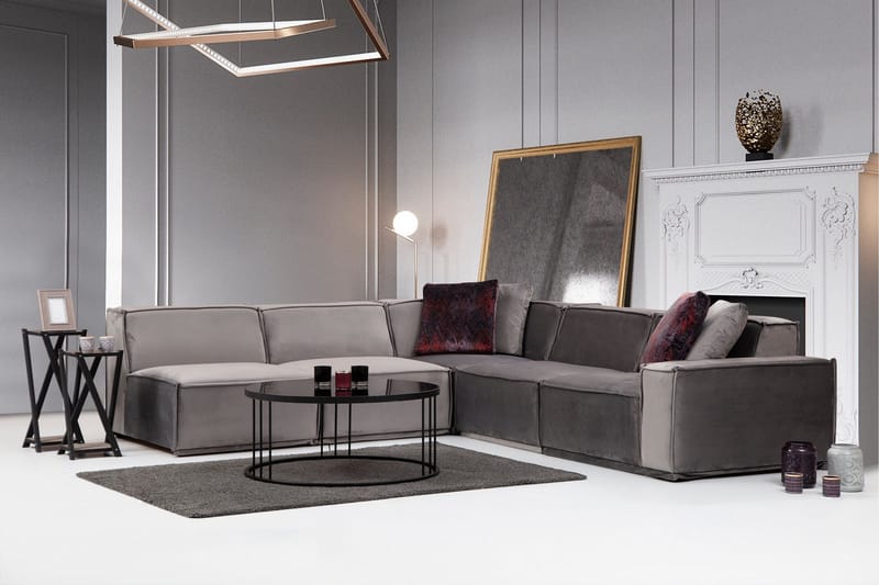 Nightcap Sofa m. Divan 6-seters - Grå - Møbler - Sofaer - Hjørnesofa