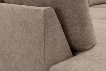 Scandi Dyp 4-seters sofa med sjeselong venstre i stoff - Mørkebrun - Møbler - Sofaer - Sofa med sjeselong