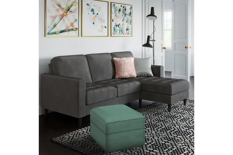 Strummer Divansovesofa Grå - Møbler - Sofaer - Sofa med sjeselong
