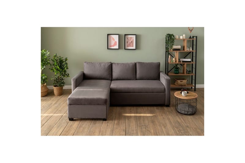 Tareen Sofa med Divan 3-seter - Grå - Møbler - Sofaer - Sovesofaer - Sovesofa divan