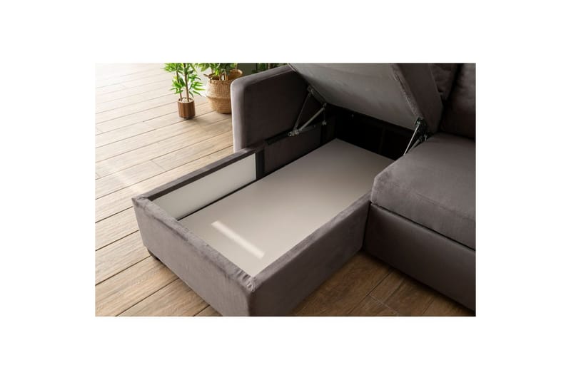 Tareen Sofa med Divan 3-seter - Grå - Møbler - Sofaer - Sovesofaer - Sovesofa divan