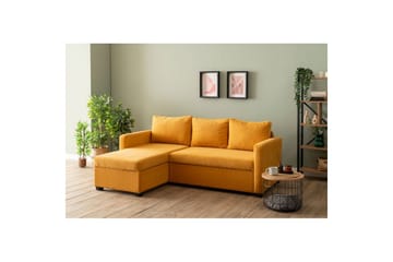 Tareen Sofa med Divan 3-seter - Sennepsgul - Møbler - Sofaer - Sovesofaer - Sovesofa divan