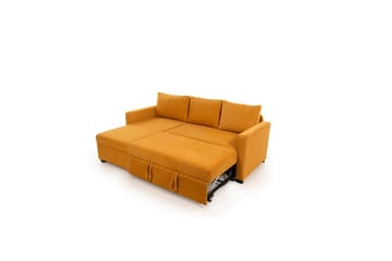 Tareen Sofa med Divan 3-seter - Sennepsgul - Møbler - Sofaer - Sovesofaer - Sovesofa divan