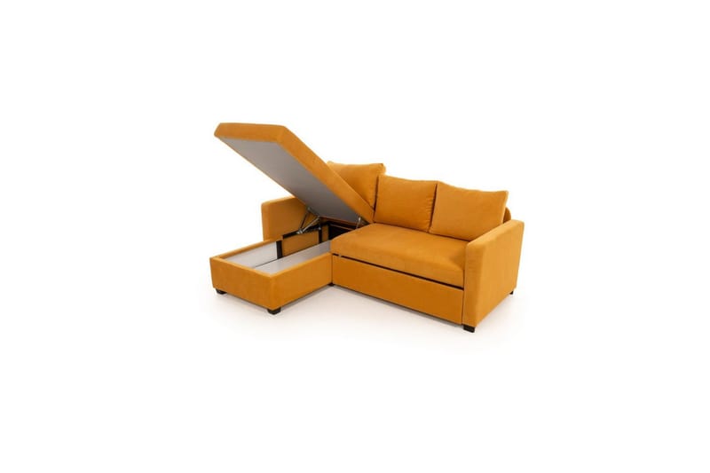 Tareen Sofa med Divan 3-seter - Sennepsgul - Møbler - Sofaer - Sovesofaer - Sovesofa divan