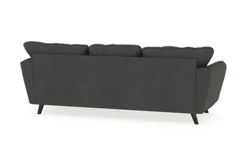 Trend Lyx 3-seters Høyrevendt L-formet Sjeselongsofa i Manchester - Mørkegrå - Møbler - Sofaer - Sofa med sjeselong