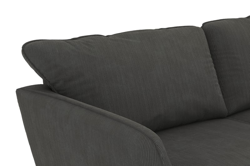 Trend Lyx 3-seters Høyrevendt L-formet Sjeselongsofa i Manchester - Mørkegrå - Møbler - Sofaer - Sofa med sjeselong