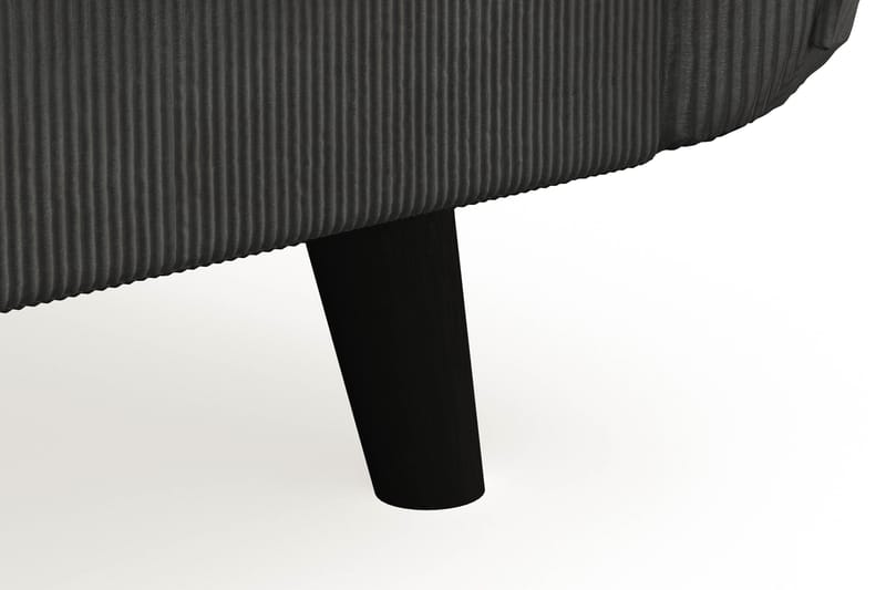 Trend Lyx 3-seters Høyrevendt L-formet Sjeselongsofa i Manchester - Mørkegrå - Møbler - Sofaer - Sofa med sjeselong