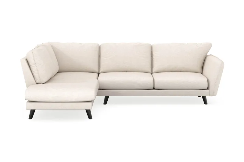 Trend Lyx 4-seters Venstrevendt L-formet Sjeselongsofa i Stoff, Beige