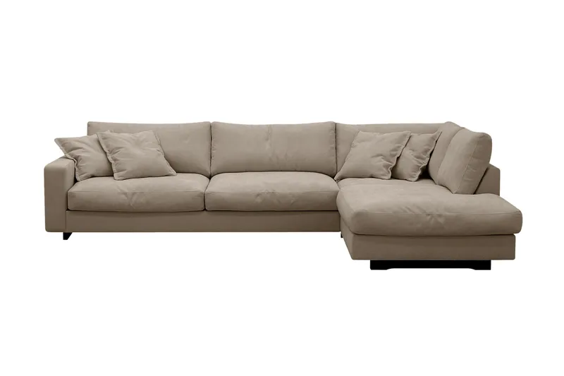 Valencia Ekstra Dyp 4-seters sofa med Sjeselong Høyre, Brun