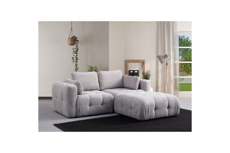 Yvara Sofa med Divan 2-sits, Lysegrå