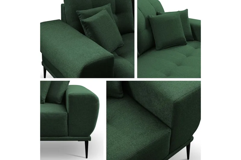 Rapale Sofagruppe Venstre med Fotskammel - Beige - Møbler - Sofaer - Sofa med sjeselong