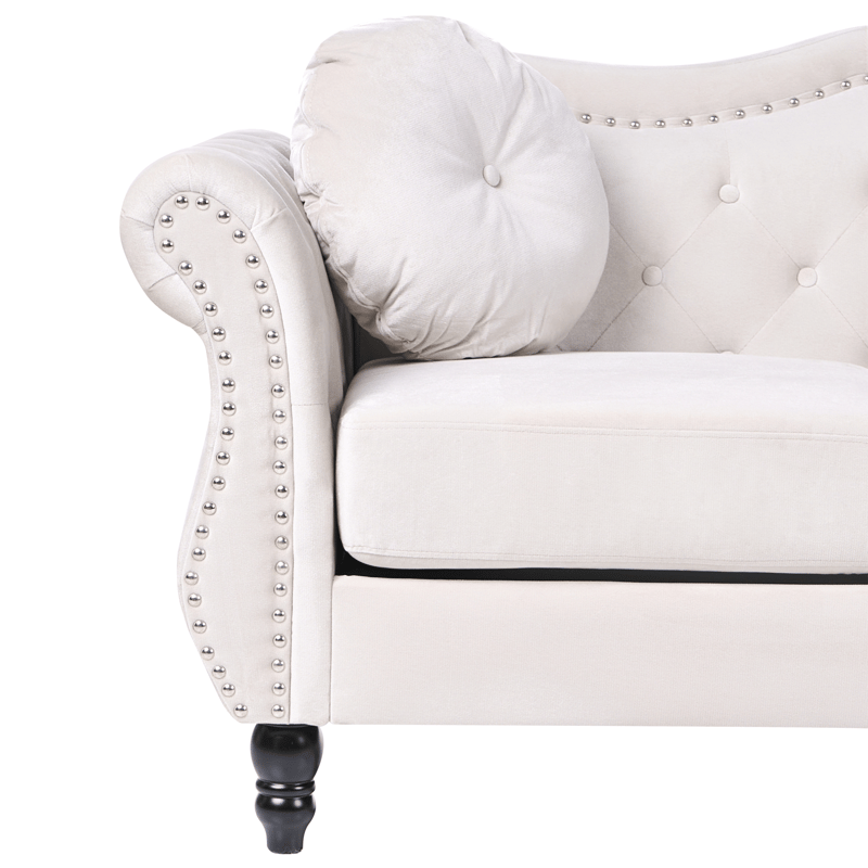 Sofagruppe Skien - Lys beige - Møbler - Sofaer - Sofagrupper - Chesterfield sofagruppe