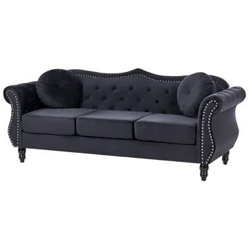 Sofagruppe Skien - Svart - Møbler - Sofaer - Sofagrupper - Chesterfield sofagruppe