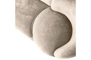 Sofasett Kombi-Popular med puff - Beige - Møbler - Sofaer - Fløyel sofaer