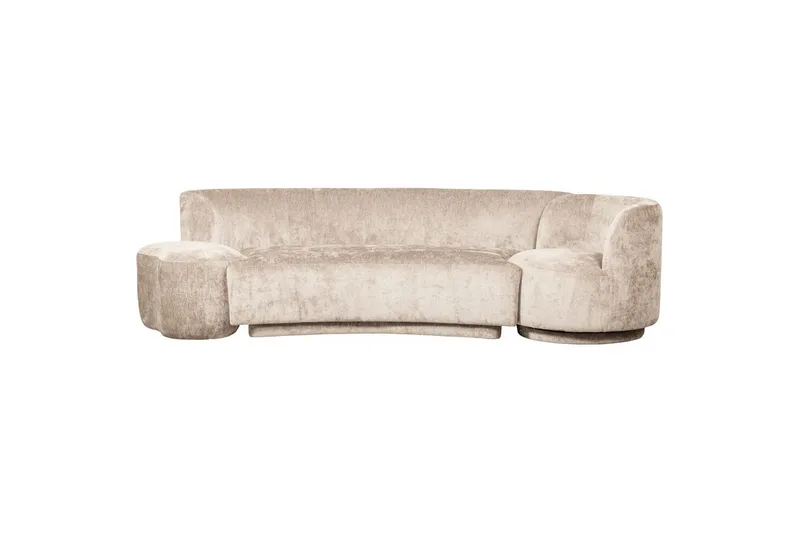 Sofasett Kombi-Popular med puff - Beige - Møbler - Sofaer - Fløyel sofaer
