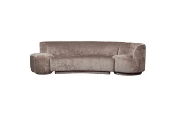 Sofasett Kombi-Popular med puff - Taupe - Møbler - Sofaer - Sofa 3 seter