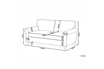 Soffa Beige||Light colored wood - Møbler - Sofaer - Sofa 3 seter