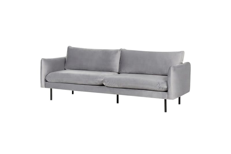 Soffgrupp Beliani Vinterbro Beige/svart, Sammet Dark grey||Black - Møbler - Sofaer - Sofagrupper