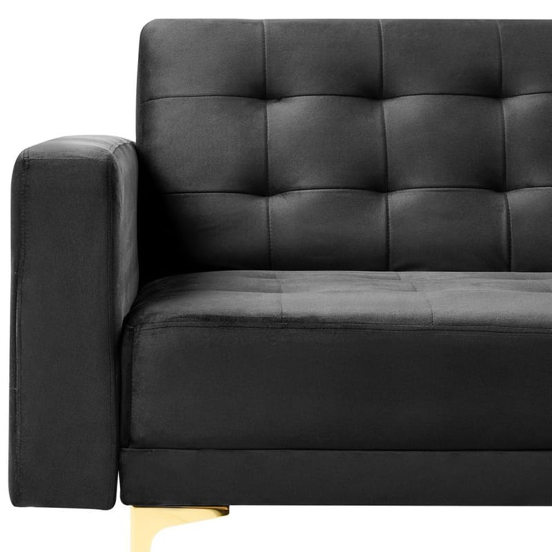 3-seters sofa Aberdeen - Svart, Gull/Fløyel - Møbler - Sofaer - Sovesofaer