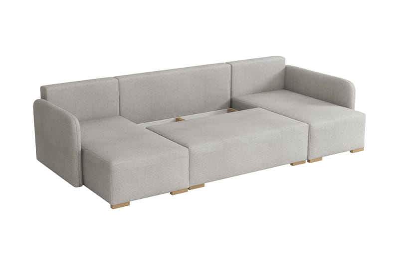 Amelus Sovesofa Dobbel Divan 4-Seter - Grå - Møbler - Sofaer - Sovesofaer
