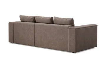 Bergen Ekstra dyp, 3-seters sovesofa med vendbar sjeselong og oppbevaring - Brun - Møbler - Sofaer - Sovesofaer