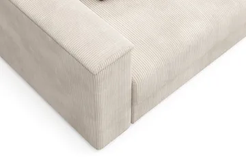 Bergen Ekstra dyp, 3-seters sovesofa med vendbar sjeselong og oppbevaring i manchester - Beige - Møbler - Sofaer - Sovesofaer