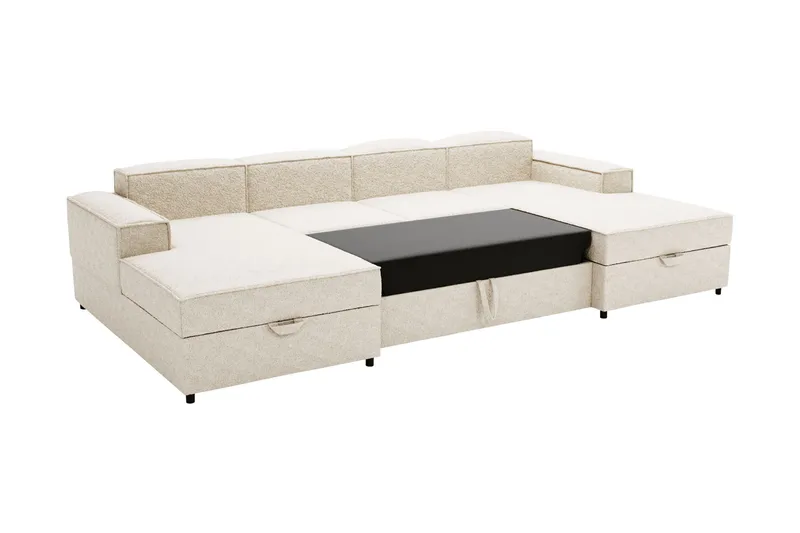 Bizantine Sovesofa Dobbel Divan 4-Seter - Beige - Møbler - Sofaer - Sovesofaer