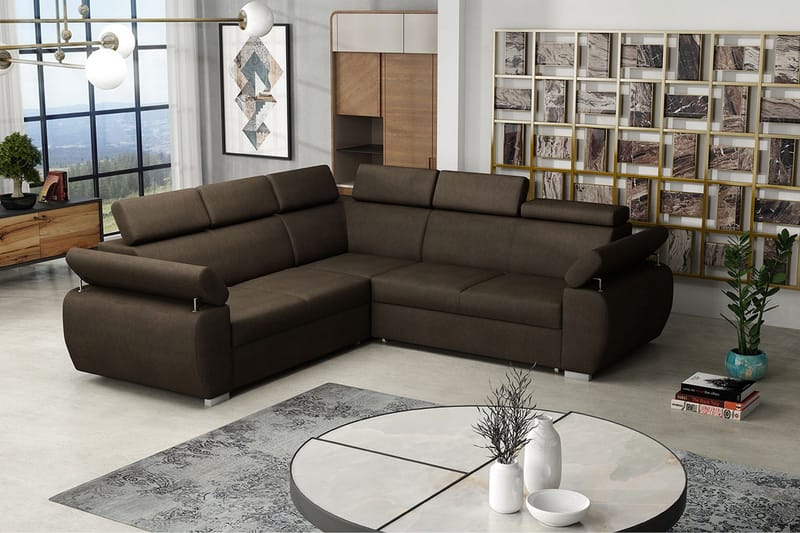 Boston Hjørnesofa - Brun - Møbler - Sofaer - Sovesofaer