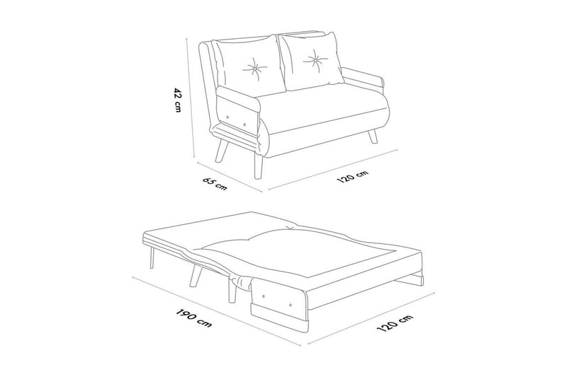 Canelo Sovesofa 2-sits - Mørkegrå - Møbler - Sofaer - Sovesofaer