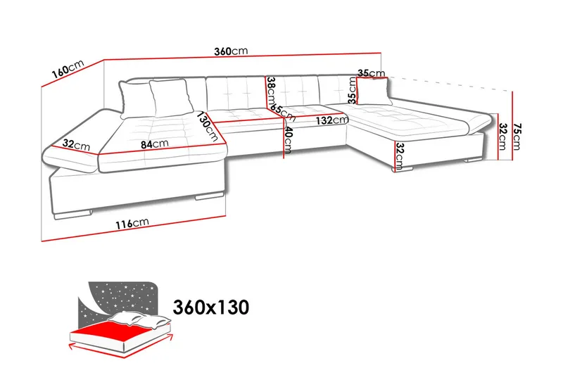 Dewitt U-sovesofa - Møbler - Sofaer - Sovesofaer