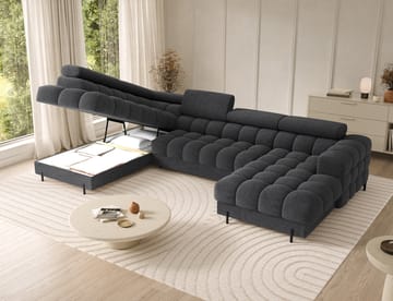 Feraria 6-seters Bubblig sovesofa med divan og sjeselong, oppbevaring Venstre - Royal 05 - Møbler - Sofaer - Sovesofaer