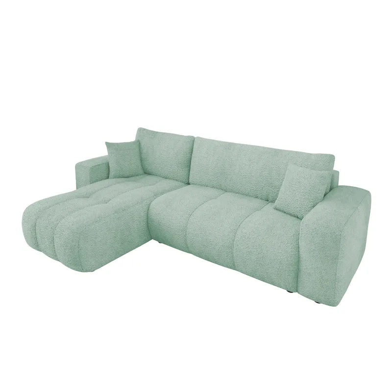 Flo Sovesofa med sjeselong 3-seter, Mintgrønn