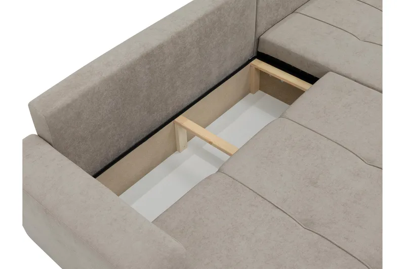 Flo Sovesofa med Sjeselong 3-seter - Svart - Møbler - Sofaer - Sovesofaer