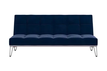 Elle Futon Fløyel/Blå - Novogratz - Møbler - Sofaer - Sovesofaer - Futon - Futon sofa