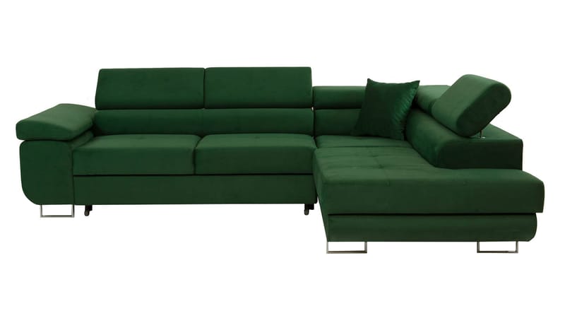 Gabina 4-seters sovesofa med sjeselong - svart - Møbler - Sofaer - Sovesofaer