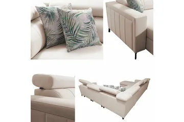Galbally 5-sits Hörnbäddsoffa Dark brown - Møbler - Sofaer - Sovesofaer